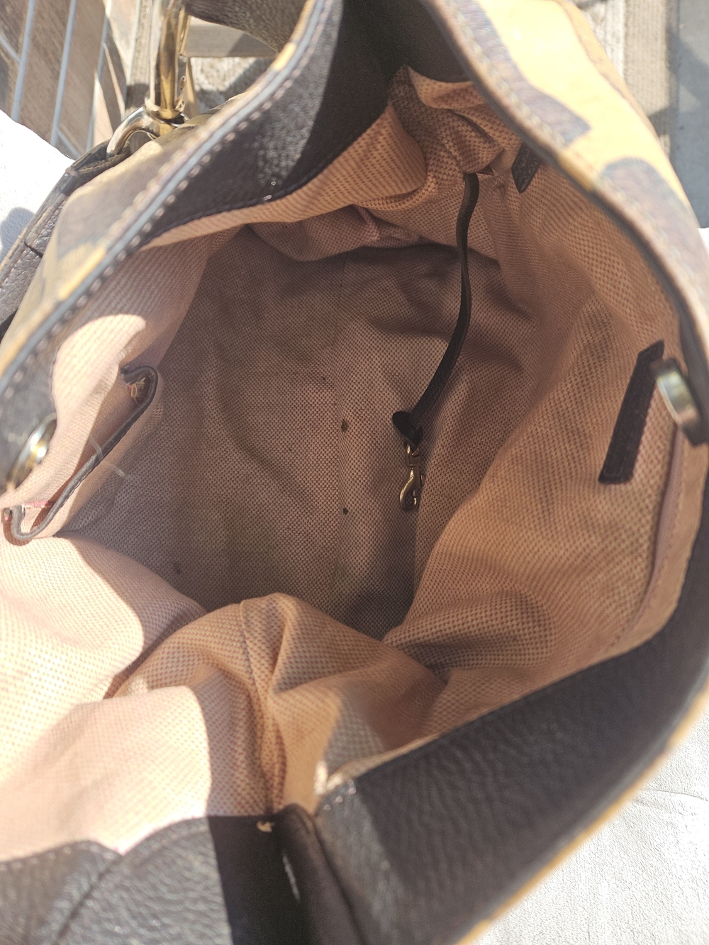 Dooney & Bourke Giraffe-Print Shoulder Bag in Brown and Gold Tones - Picture 6 of 8